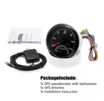 5 Gauge Set 85mm GPS Speedometer 120km/h With Tacho&Fuel/Oil/Temp/Volt for Boat - Image 6