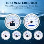 6 Gauge Set 85mm GPS Speedometer 0-80MPH 120KMH Tacho/Fuel/Oil/Temp/Volt with Senders - Image 5