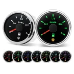 52mm Boat Fuel Level Gauge 240-33/0-90/0-190ohm/10-180/240-30ohm 7 Colors LED