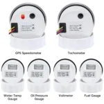 52mm Faceplate White MPH Fuel Oil Pressure Volt Water Temperature Gauge 85mm RPM Gauge Speedometer in Classic Gauge Series - Image 5