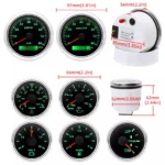7 Gauge Set 85mm GPS Speedometer 80MPH Tachometer Fuel Level Oil Pressure Water Temp Trim Volt Gauge Fit Marine Boat Car - Image 4