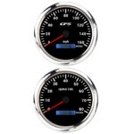 2 Gauge SET 110mm Waterproof GPS Speedometer 160MPH Tachometer 8000RPM for Boat