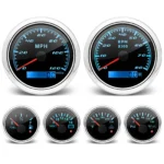 6 Gauge Set GPS Speedometer 120MPH Tacho Fuel Temp Volt Oil Pressure