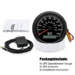 85mm Black GPS Speedometer 0-200MPH 300KMH Odometer for Car Truck Motor Marine - Image 6