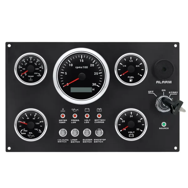 Marine Engine Control Gauge Set Instrument Boat Dashboard Panel