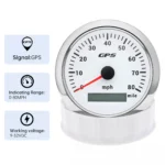 85mm White GPS Speedometer 80MPH&Tacho 8000RPM with Sensor for Boat Car Truck US - Image 6