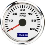 52mm Tachometer 6000 RPM with Hour Meter Marine Gauge - Image 2