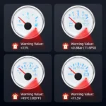 6 Gauge Set With Sensor 85mm White GPS Speedometer 80mph&tachometer 8000rpm Voltage Volt Water Temp Oil Pressure Fuel Level - Image 6