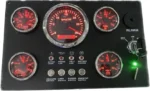 Multi-function Gauge Panel 12V/24V Engine Panel Instrument Assembly with 4 Gauges and Ignition Key - Image 3