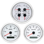 3 Gauge Set 85mm GPS Speedometer 120 MPH Tachometer 8000RPM 7 Color for Boat Car