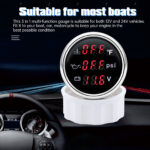 2'' 52MM 3 in 1 Gauge Boat Car Water Temp Oil Pressure PSI Voltage With Sender - Image 2