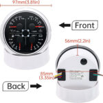 85mm 4 In1 Gauge Fuel Level Gauge Water Temp Oil Pressure Voltmeter Waterproof - Image 5