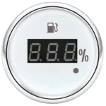 52mm White Digital Fuel Level Gauge 0-190ohms 240-33ohms 9-32V for Car Truck Marine UTV ATV