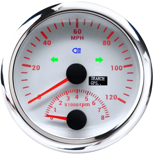 85mm Universal Mechanical Car Truck 2 in 1 Tachometer 8000RPM GPS Speedometer Gauge