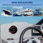 52mm Waterproof Multi-Functional Voltmeter Oil Pressure Water Temp Gauge 9-32V - Image 4