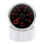 52mm Oil Pressure Gauge Meter 0-10bar Signal 10-184ohm With Stainless Cover