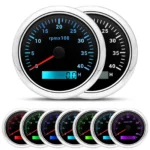 85mm Black RPM Tachometer Gauge LCD Tacho Hour Meter 0-4000RPM for Car Boat - Image 3
