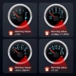 6 Gauge Set With Sensor 85mm GPS Speedometer 80MPH&Tacho 8000RPM Voltage Volt Water Temp Oil Pressure Fuel Level Gauge for Boat - Image 4