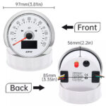 85MM White GPS Speedometer Gauge 0-160MPH With Turning Light for Boat Car Truck - Image 4