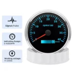 110mm Digital Tachometer Gauge LCD Tacho Hour Meter 0-4000RPM for Car Boat Truck - Image 3