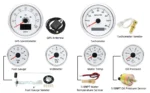 6 Gauge Set 85mm White GPS Speedometer 160MPH Tacho&52mm Fuel/Temp/Oil/Volt US - Image 3