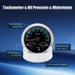 GPS Speedometer Fuel Gauge Voltmeter Tachometer Oil Pressure Gauge  Water Temperature 85mm Boat Gauge Set for Marine Car Auto - Image 4