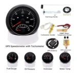 5 Gauge Set 85mm GPS Speedometer 120km/h With Tacho&Fuel/Oil/Temp/Volt for Boat - Image 3