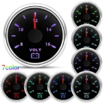 6 Gauge Set 85mm GPS Speedometer 60MPH&Tacho 8000RPMM Fuel Level Temp Oil Volt Gauge - Image 5