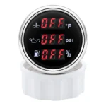 52mm 3 in 1 Multi-Functions Car Digital Water Temp F Oil Pressure PSI Fuel Gauge - Image 2