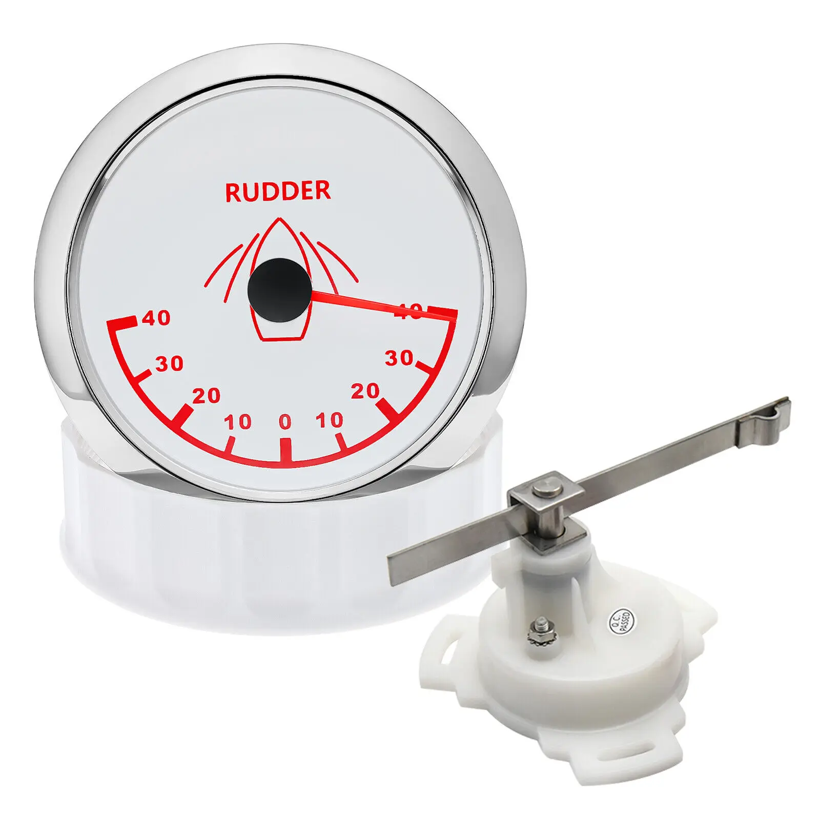 H6f5e7accbe9b447084feb208b3bac57cJ.webp 85mm Roerstand Meter Rudder Angle Meter Boat Gauge Marine Rudder Angle Indicator - Image 1