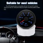 Oil Pressure Gauge Meter 0-10bar 0-145Psi 52mm(2) 12V/24V Black Rim - Image 4