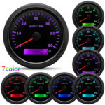 3 Gauge Set 85MM GPS Speedometer 0-200MPH Tachometer Fuel Oil Pressure Voltage - Image 2