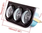 2inch 52mm Triple Gauge Kit Volt Water Temp Oil Press Gauge With Sensor 3 in 1 Car Meter Kit - Image 3