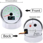 85 mm GPS Speedometer Odometer Waterproof for Car Boat Truck Black Double Dial 80 MPH 7 Color LED Included GPS Sensor - Image 2
