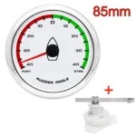 White 85mm Rudder Angle Indicator Gauge Meter 0-190ohm with Red Backlight 9-32V for Marine Boat Vessels - Image 3