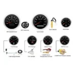 7 Gauge Set With Sensor 85mm GPS Speedometer 80MPH/120KM/H Tachometer Waterproof