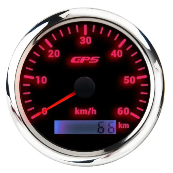 Universal Chrome Lcd Gauge Tachometer Digital Speedometer Motorcycle Meter
