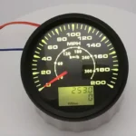 Analog and 316 Stainless Steel Rim LED Display 80 Mph Speedometer Gauge with GPS Sensor - Image 5