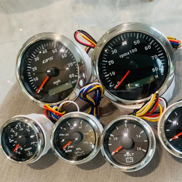 GPS Speedometer RPM Car 6 Gauges Set