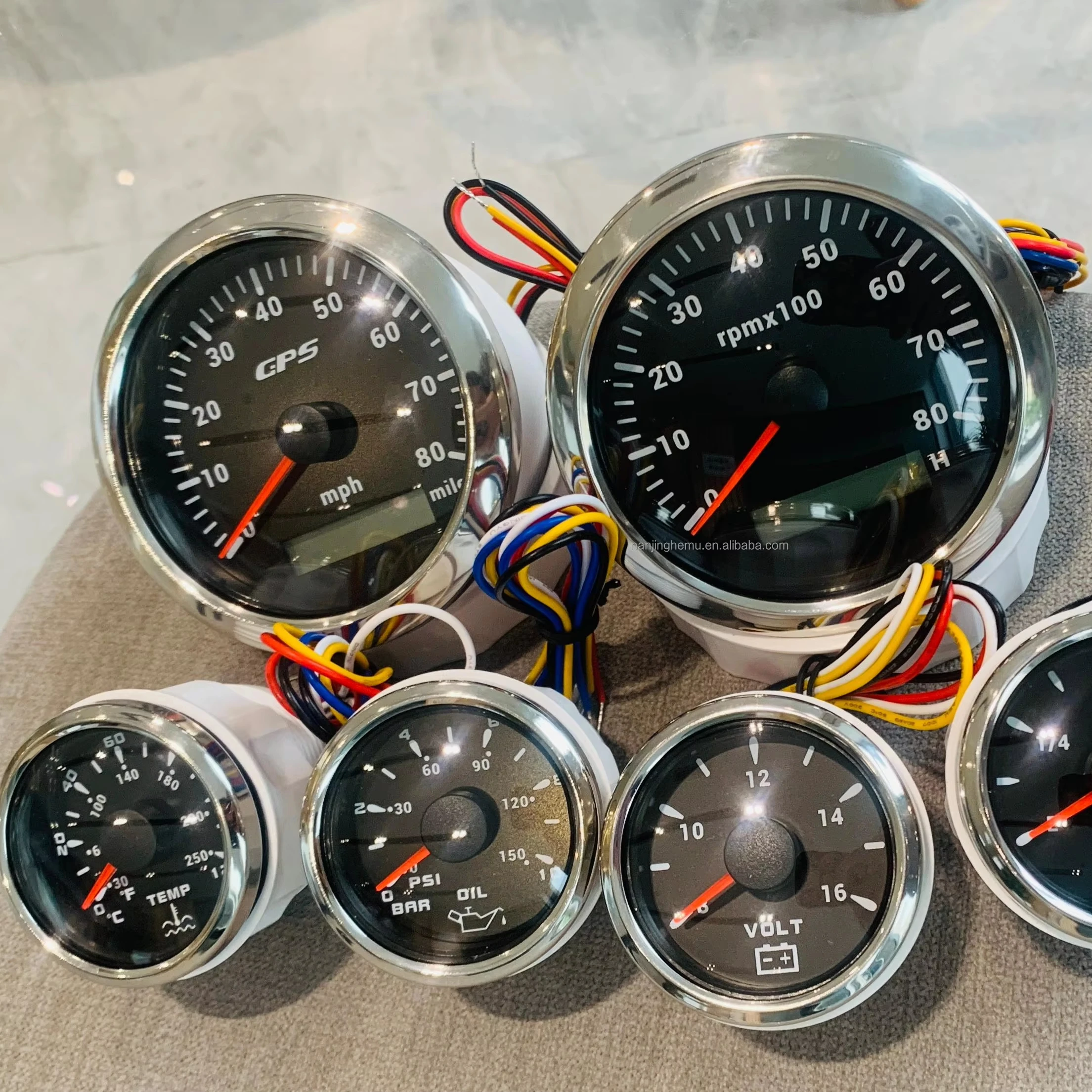 H771e411fdc1a48d1aaf103011be4b3f5x.webp GPS Speedometer RPM Car 6 Gauges Set - Image 1