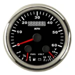85mm 3 in 1 Multi-functional Gauge Fuel Level Oil Pressure Speedometer Odometer - Image 4