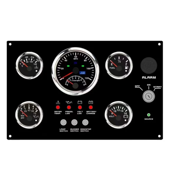 Customized 2 in 1 Speedometer With 4 Gauges Instrument Gauge Set Engine Control With Sensor