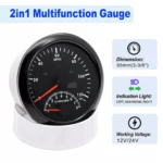 85MM Black GPS Speedometer 125MPH with Tachometer 8000RPM Gauge for Boat Car ATV - Image 3