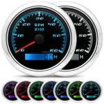 85mm Waterproof Rustproof 7 Backlights RPM 3000 Black Face Waterproof Tachometer with Hour Meter - Image 2