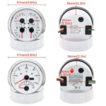 2 in 1 GPS Speedometer with Tachometer.Fuel Level Water Temperature Oil Pressure Voltage 4in1 Gauge for Car Boat Marine (White) - Image 2
