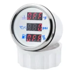 52mm Boat 3 in 1 Multifunction Gauge Fuel Level Water Temp Oil Pressure W/Sensor - Image 3