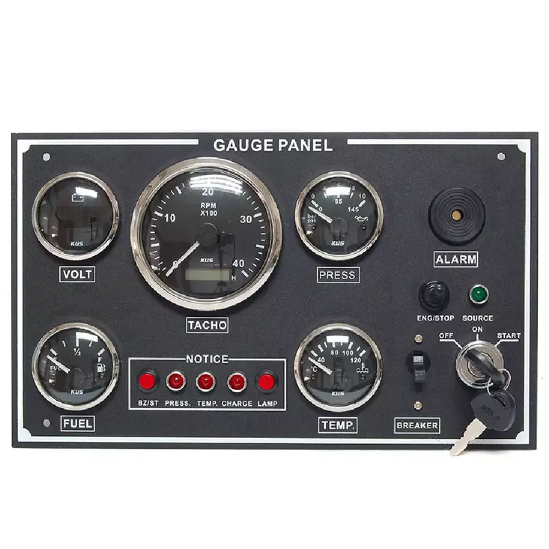 H830b98ea02eb47b5a9760d5016efe51df.webp KUS Engine Car Boat Truck Gauge Dash Cluster Panel Programmable Gauges Instrument Panel 335*200mm - Image 1
