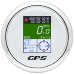 85MM Waterproof GPS Speedometer Odometer Gauge White for Boat Car Truck