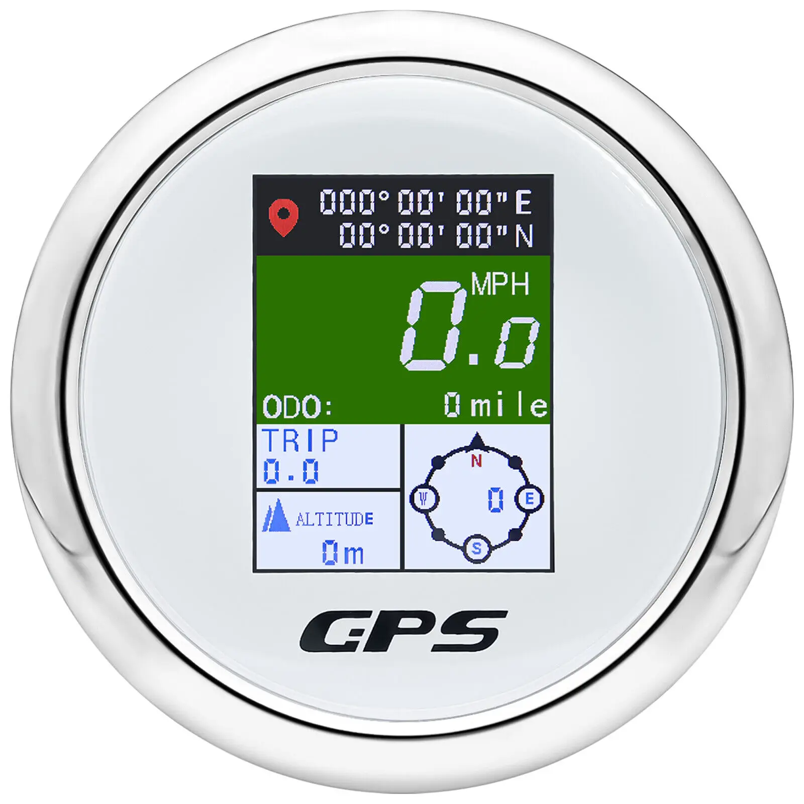 H8439029de1d14be28160903844007962M.webp 85MM Waterproof GPS Speedometer Odometer Gauge White for Boat Car Truck - Image 1