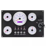 5 Gauges Set With Instrument Panel Tachometer 6000RPM 7 Color LED for Boat Yacht - Image 2